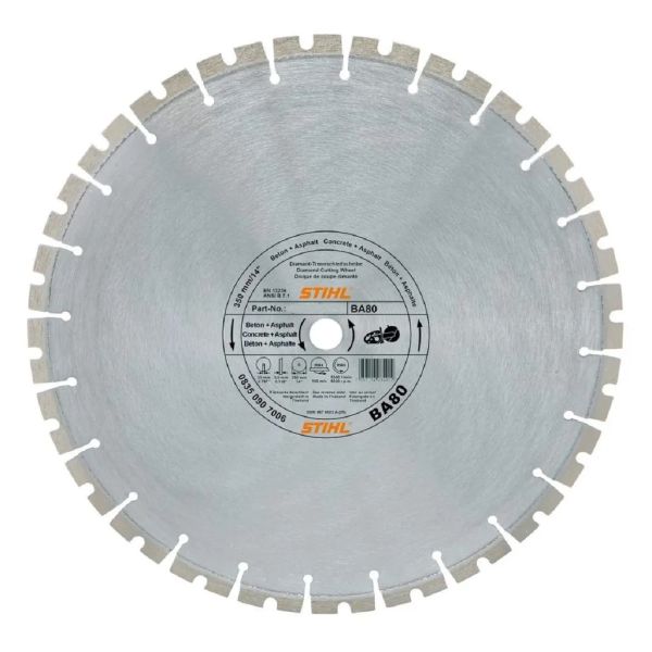Алмазний відрізний диск по асфальту, бетону STIHL ВА80, 350 мм х 3 мм (08350947001)