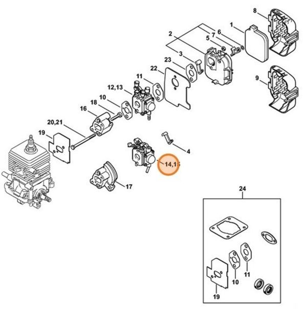 Карбюратор STIHL C1Q­S55 (42291200604)