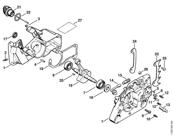 Радіальний шарикопідшипник 15 х 35 х 13 мм STIHL 95230034260