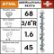 Ланцюг STIHL 36 RS Rapid Super, 45 см, 3/8", 1.6 мм, 68 z (36210000068) Ланцюг STIHL 36 RS Rapid Super, 45 см, 3/8", 1.6 мм, 68 z (36210000068)