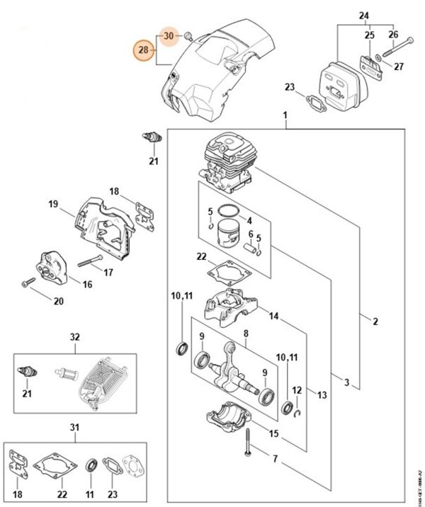 Кожух STIHL 11480801614