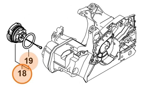 Запірний пристрій паливного бака STIHL 00003500564 Запірний пристрій паливного бака STIHL 00003500564