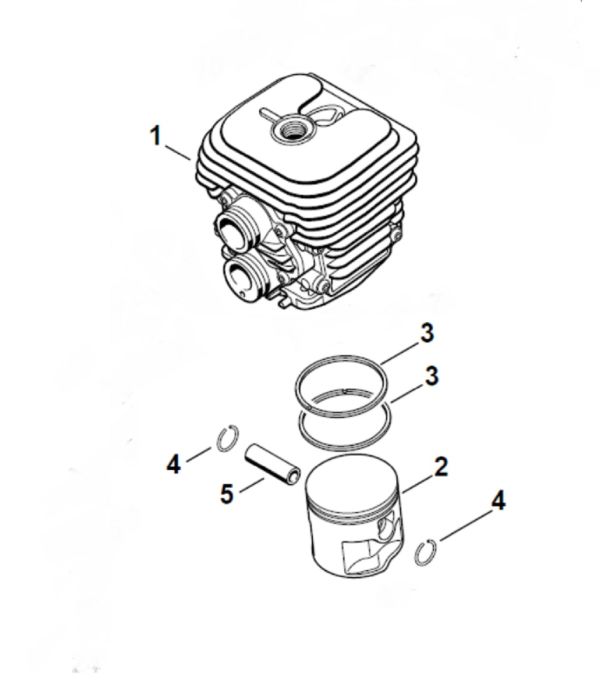Циліндр з поршнем діаметром 50 мм STIHL 42380201209