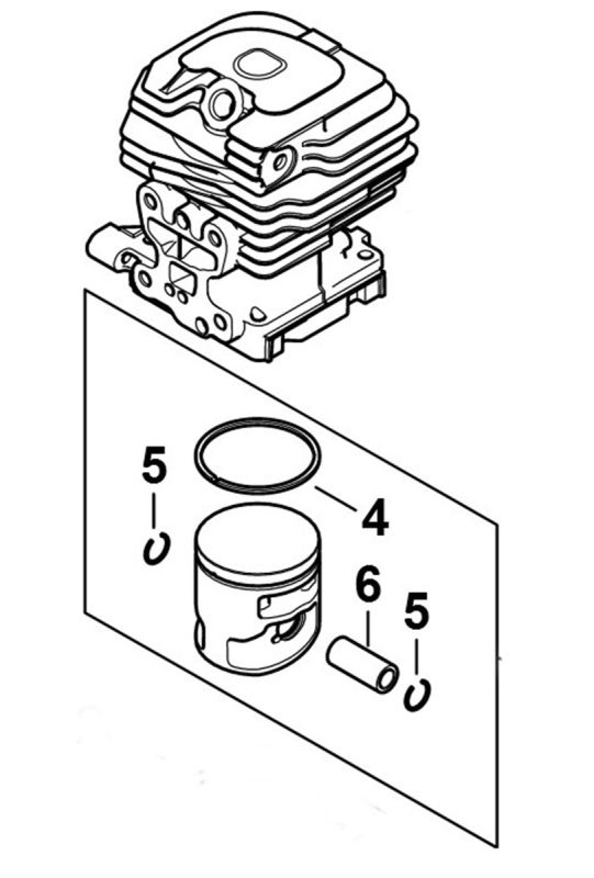 Циліндр з поршнем діаметром 40,5 мм STIHL 11480201207 Циліндр з поршнем діаметром 40,5 мм STIHL 11480201207