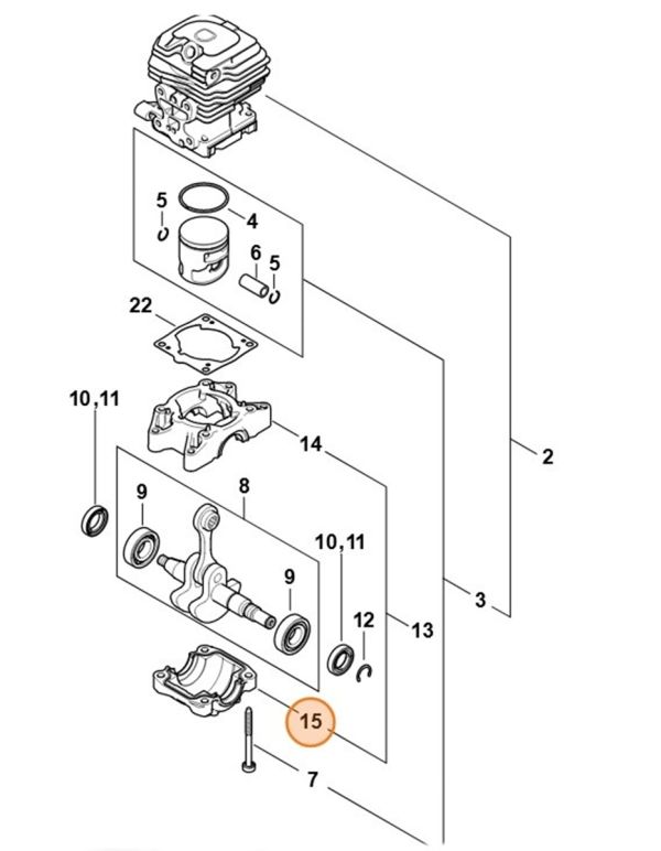 Поддон картера STIHL 11480212504 Поддон картера STIHL 11480212504