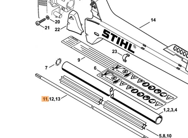 Ведучий вал STIHL 41287113200