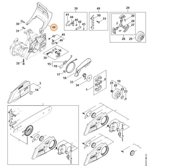 Пристрій для захисту рук STIHL 11487924900 Пристрій для захисту рук STIHL 11487924900